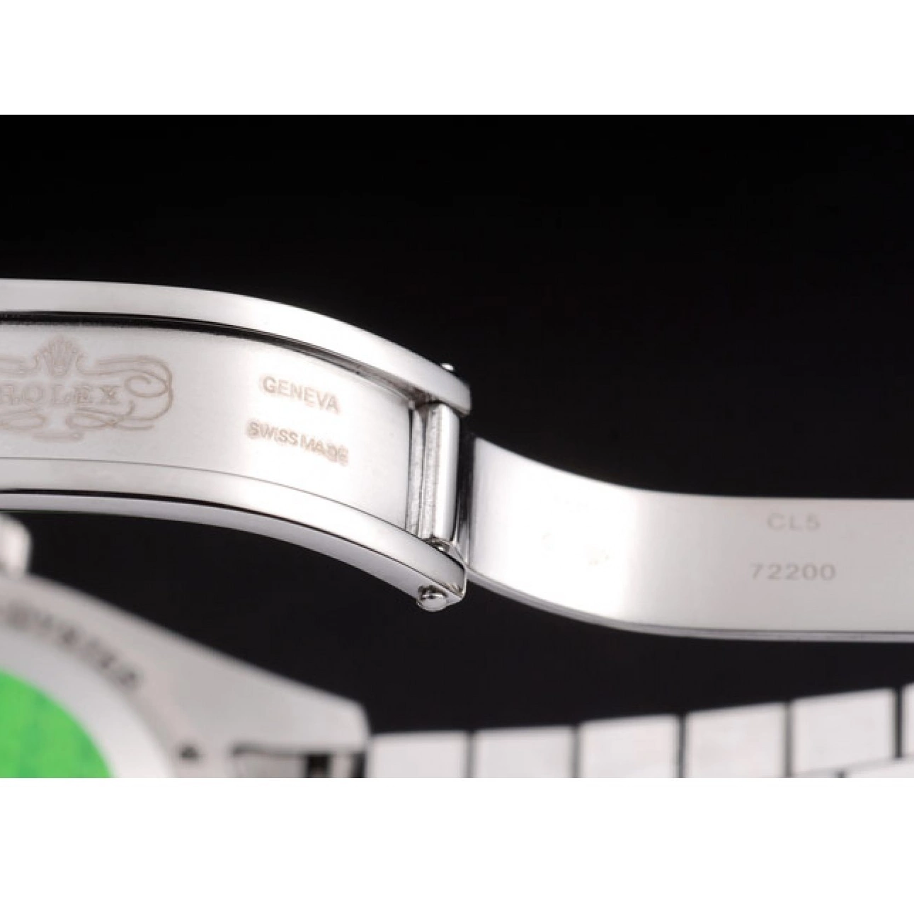 AAA replica watch Steel Dial Rolex Day-Date Polished White Stainless 0725